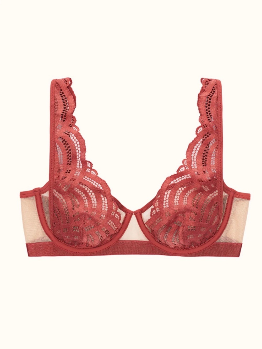 Thirdlove art deco lace clay bra 38B1/2